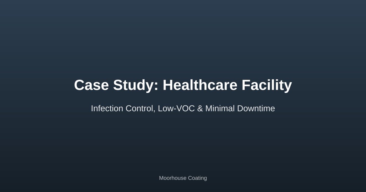 Case Study: Healthcare Facility Painting with Infection Control, Low-VOC Requirements, and Minimal Downtime
