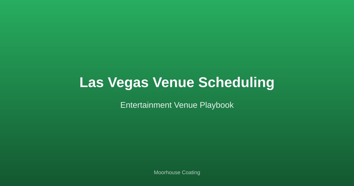 Las Vegas Entertainment Venue Scheduling Playbook: Painting Around Shows, Conventions, and 24/7 Operations