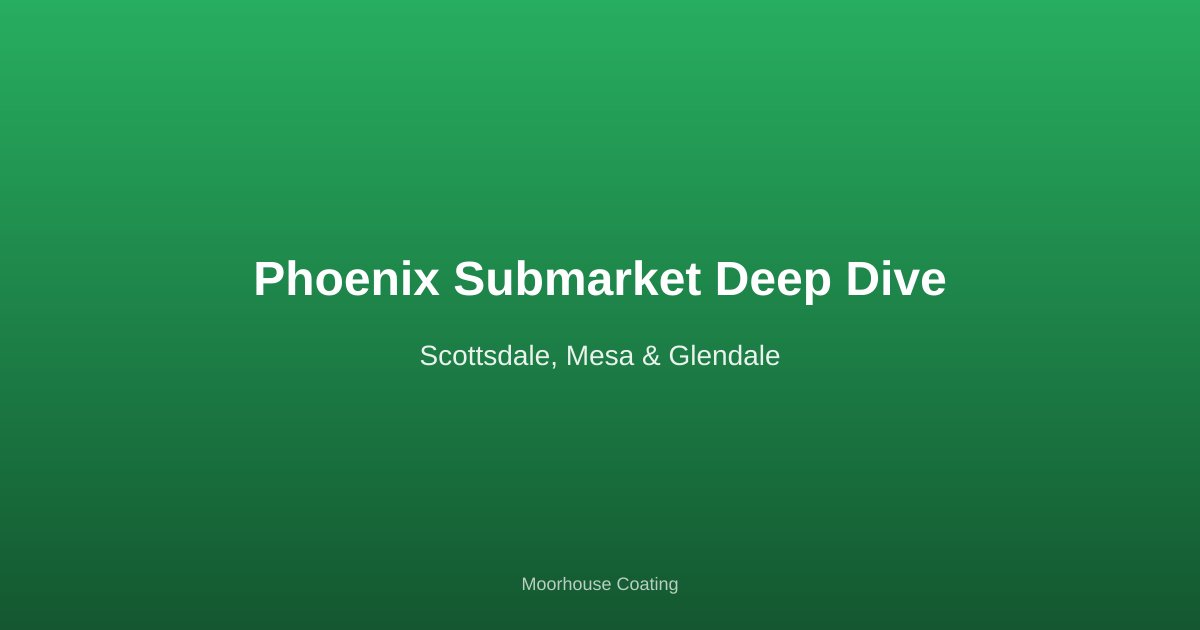 Phoenix Submarket Deep-Dive: Scottsdale, Mesa, and Glendale Commercial Painting Strategies